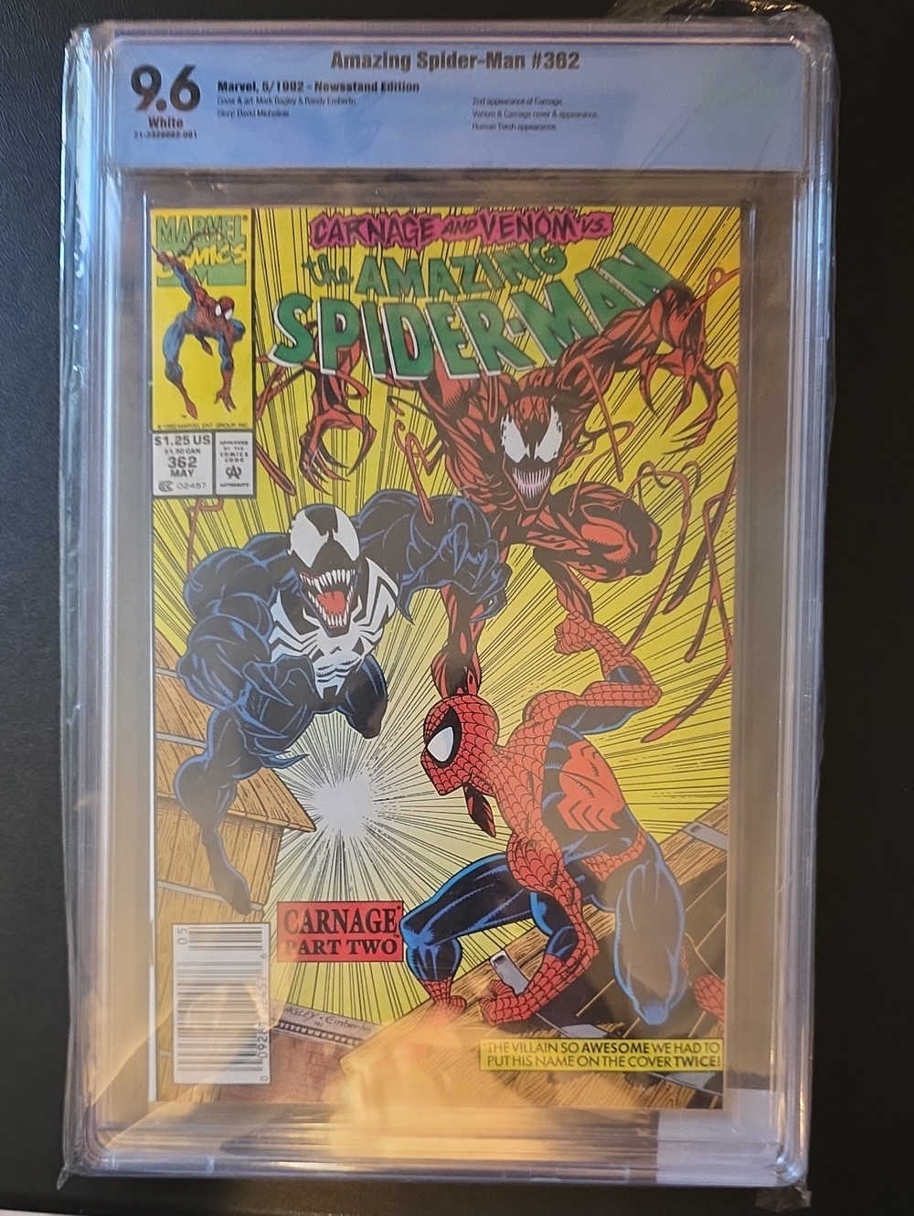 Marvel Spider-Man Comic Cover - Red, Black, Yellow Artwork